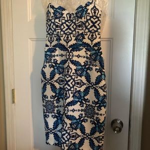 Dress blue and white/ vestido de fiesta